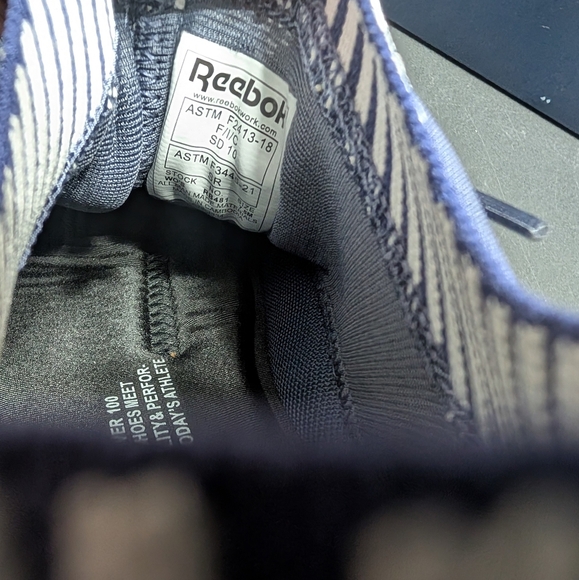 Reebok Blue and Pink HIIT TR Safety Comp Toe Athletic Work Sneakers Women's 7.5 - Picture 6 of 11